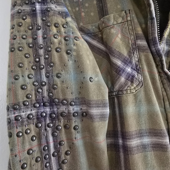 Free People Distressed Flannel Jacket - Picture 4 of 6